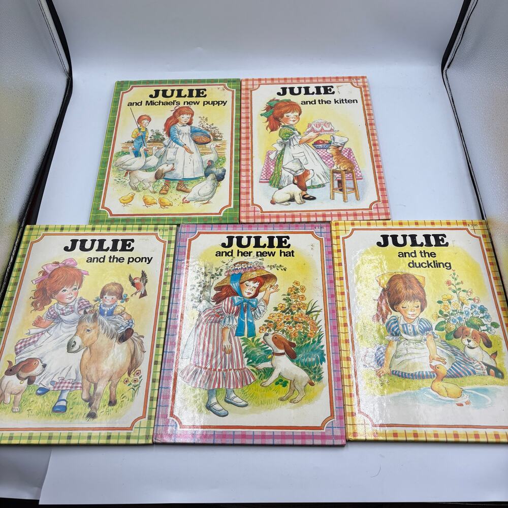 Vintage 1984 Julie Children's Books Lot 5 Hardcover Joshua Morris
